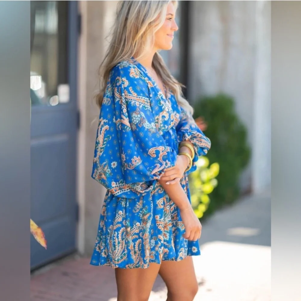 Free People Floral Boho Mini Dress